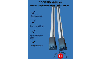 Багажник на рейлинги ECEM V2 серый