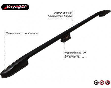 Рейлинги Voyager на Toyota HILUX 2012— Арт. THLX2-BASY в Екатеринбурге